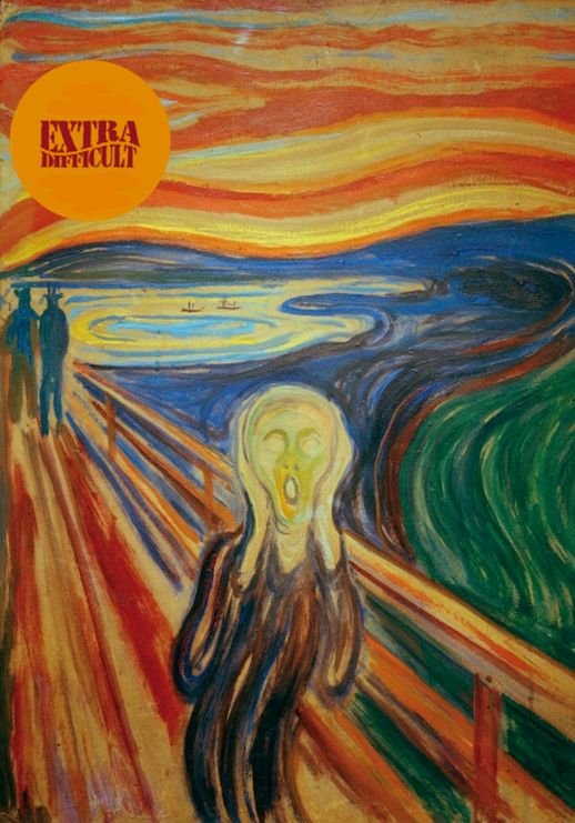 Image 1 of The Scream Fine Art Themed Maxi Wooden Jigsaw Puzzle 250 Pieces