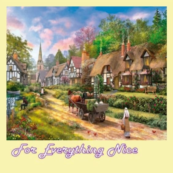 Image 0 of Peasant Village Life Chocolate Box Mega Wooden Jigsaw Puzzle 500 Pieces  