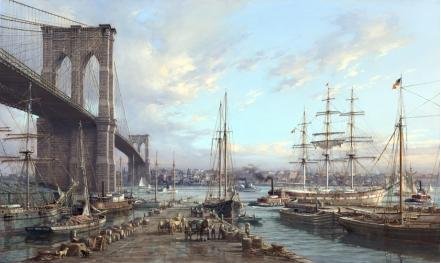Image 1 of Brooklyn Bridge New York Themed Maestro Wooden Jigsaw Puzzle 300 Pieces