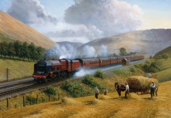 Image 1 of Royal Scot Tebay Troughs Train Themed Maxi Wooden Jigsaw Puzzle 250 Pieces