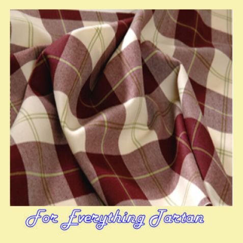Image 0 of Torridon Burgundy Bruichheath Dancing Tartan Wool Fabric 13oz Mediumweight