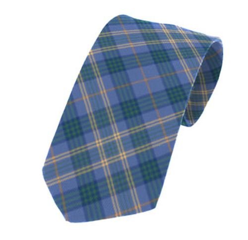 Image 1 of Fermanagh County Irish Tartan Straight Lightweight Wool Mens Neck Tie