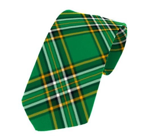 Image 1 of Irish National Tartan Straight Lightweight Wool Mens Neck Tie  