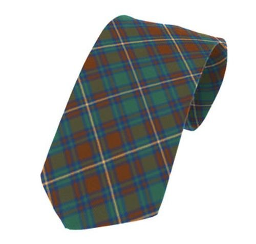 Image 1 of Kerry County Irish Tartan Straight Lightweight Wool Mens Neck Tie