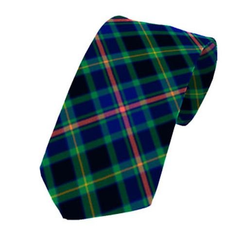 Image 1 of Offaly County Irish Tartan Straight Lightweight Wool Mens Neck Tie  