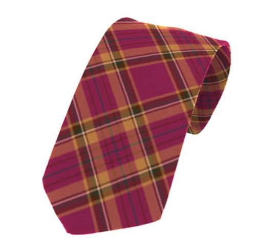 Image 1 of Tyrone County Irish Tartan Straight Lightweight Wool Mens Neck Tie  