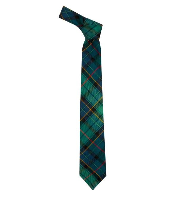 Image 1 of Leinster Green Irish Tartan Lightweight Wool Straight Mens Neck Tie