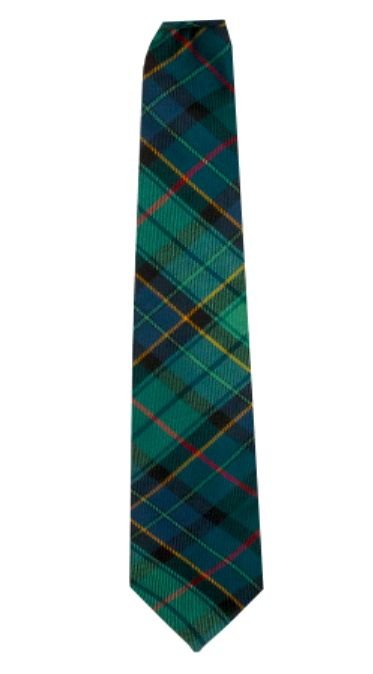 Image 3 of Leinster Green Irish Tartan Lightweight Wool Straight Mens Neck Tie