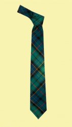 Leinster Green Irish Tartan Lightweight Wool Straight Mens Neck Tie