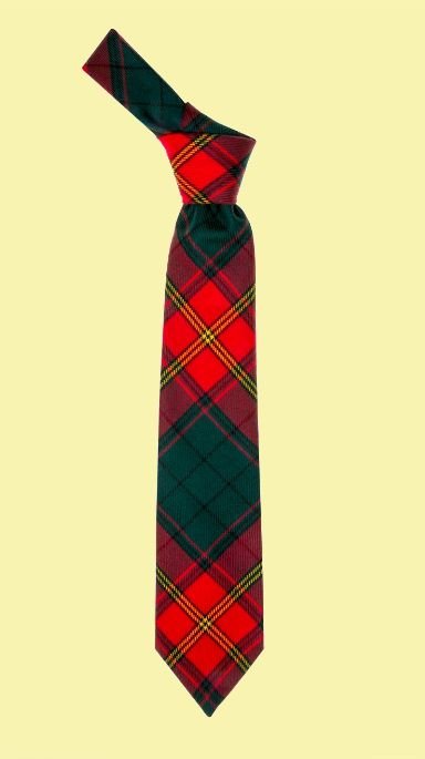Image 0 of Ulster Irish Red Tartan Lightweight Wool Straight Mens Neck Tie