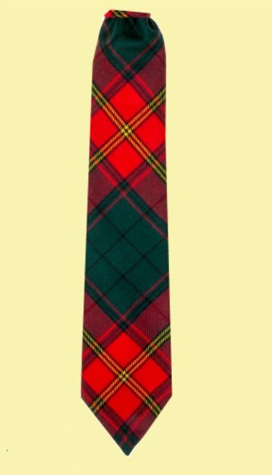 Image 2 of Ulster Irish Red Tartan Lightweight Wool Straight Mens Neck Tie