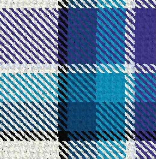 Image 2 of Blue Arisaid Hebridean Dalgliesh Dancing Tartan Wool Fabric 11oz Lightweight