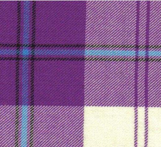 Image 2 of Cunningham Dress Purple Dalgliesh Dancing Tartan Wool Fabric 11oz Lightweight