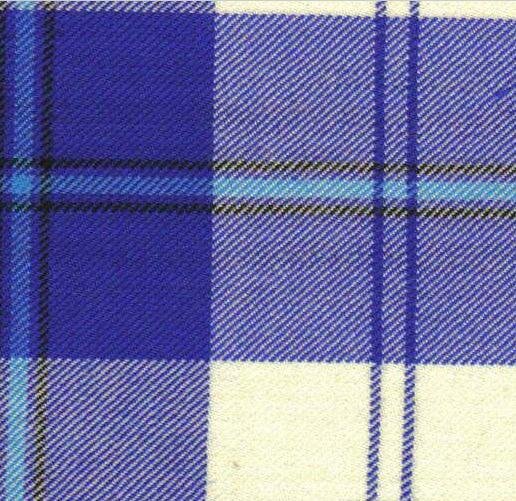 Image 4 of Cunningham Dress Blue Dalgliesh Dancing Tartan Wool Fabric 11oz Lightweight