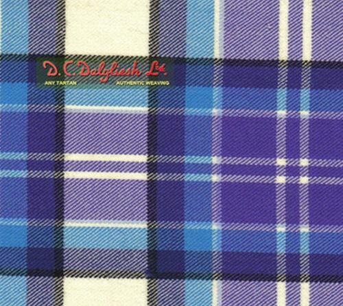 Image 1 of Hebridean Arisaid Blue Dalgliesh Dancing Tartan Wool Fabric 11oz Lightweight