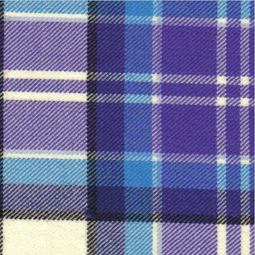 Image 5 of Hebridean Arisaid Blue Dalgliesh Dancing Tartan Wool Fabric 11oz Lightweight