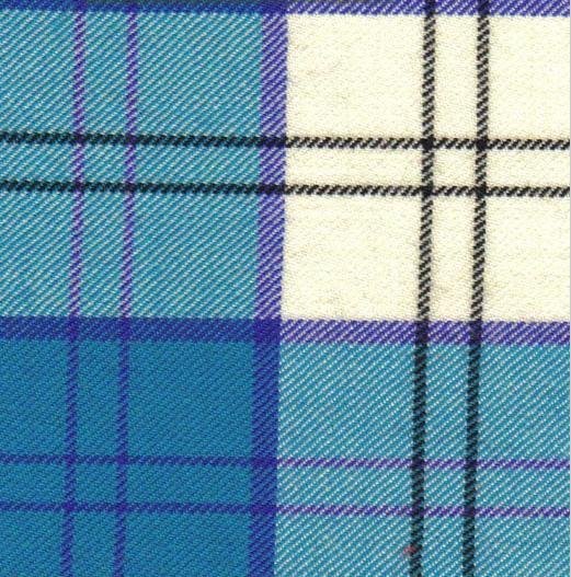 Image 2 of Lennox Dress Turquoise Dalgliesh Dancing Tartan Wool Fabric 11oz Lightweight