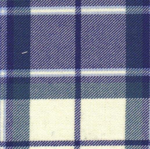 Image 2 of Longniddry Eildon Blue Dalgliesh Dancing Tartan Wool Fabric 11oz Lightweight