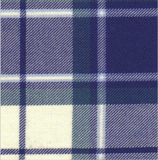 Image 3 of Longniddry Eildon Blue Dalgliesh Dancing Tartan Wool Fabric 11oz Lightweight
