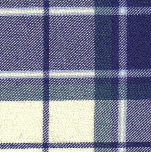 Image 4 of Longniddry Eildon Blue Dalgliesh Dancing Tartan Wool Fabric 11oz Lightweight