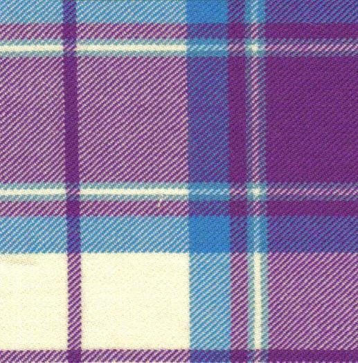 Image 2 of Longniddry Dress Purple Dalgliesh Dancing Tartan Wool Fabric 11oz Lightweight