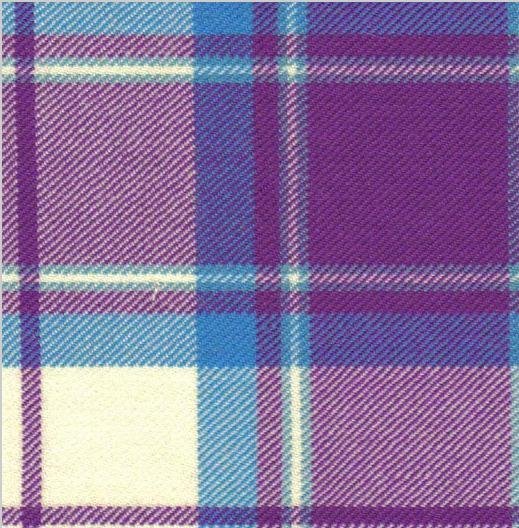 Image 4 of Longniddry Dress Purple Dalgliesh Dancing Tartan Wool Fabric 11oz Lightweight