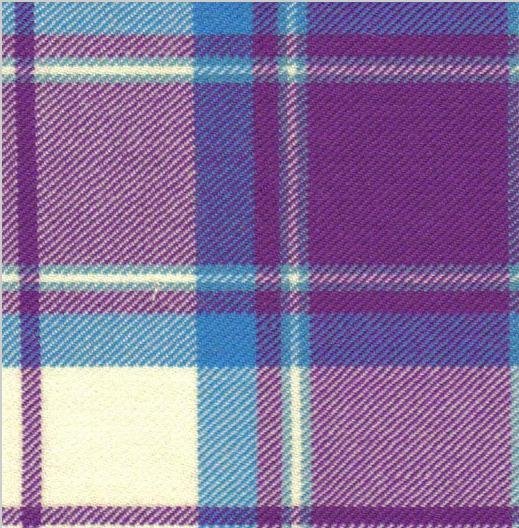 Image 4 of Longniddry Dress Purple Dalgliesh Dancing Tartan Wool Fabric 11oz Lightweight