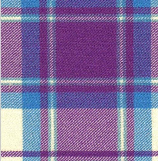 Image 5 of Longniddry Dress Purple Dalgliesh Dancing Tartan Wool Fabric 11oz Lightweight