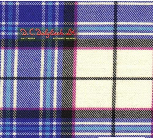 Image 1 of MacKellar Dress Royal Blue Dalgliesh Dancing Tartan Wool Fabric 11oz Lightweight