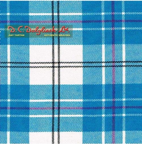 Image 1 of MacPherson Turquoise Dalgliesh Dancing Tartan Wool Fabric 11oz Lightweight