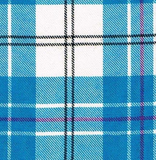 Image 2 of MacPherson Turquoise Dalgliesh Dancing Tartan Wool Fabric 11oz Lightweight
