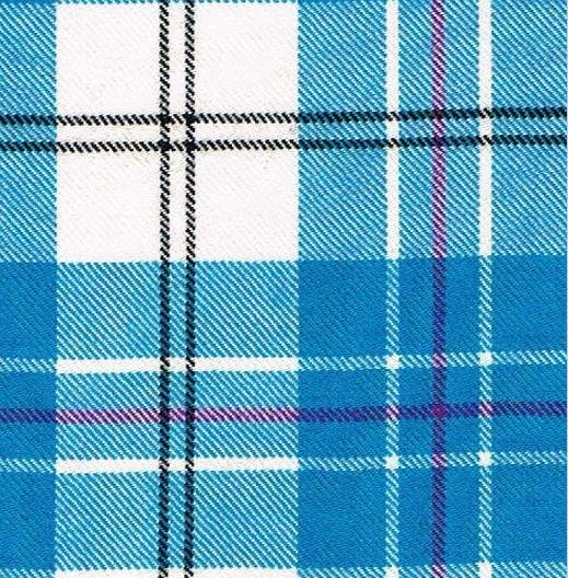 Image 3 of MacPherson Turquoise Dalgliesh Dancing Tartan Wool Fabric 11oz Lightweight