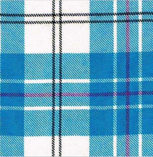 Image 5 of MacPherson Turquoise Dalgliesh Dancing Tartan Wool Fabric 11oz Lightweight