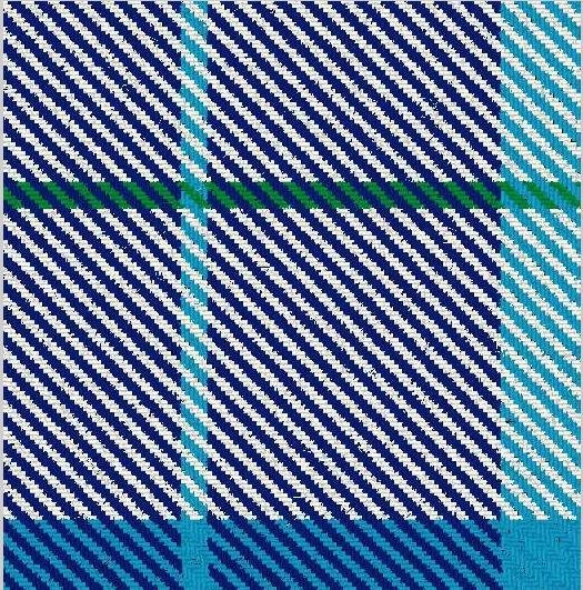 Image 2 of Wallace Dress Blue Dalgliesh Dancing Tartan Wool Fabric 11oz Lightweight