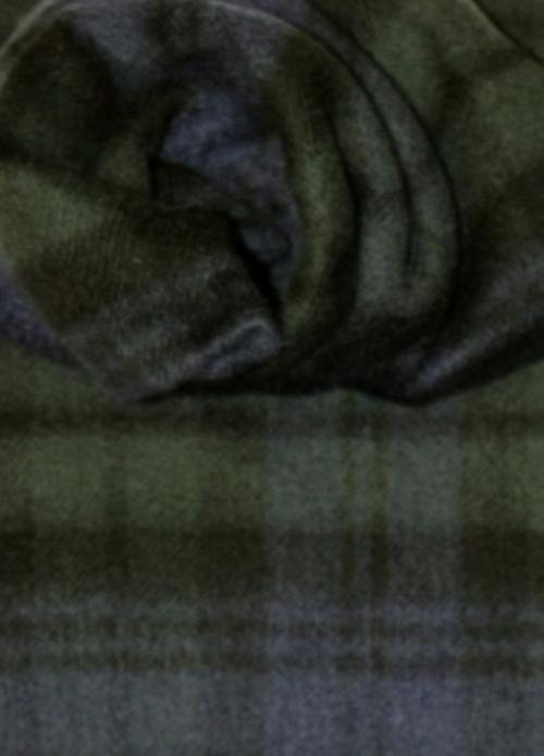 Image 3 of Black Watch Modern Tartan Cashmere Fringed Scarf