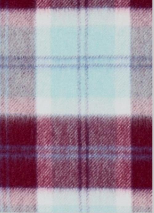 Image 2 of Bannockbane Duckegg Tartan Cashmere Fringed Scarf