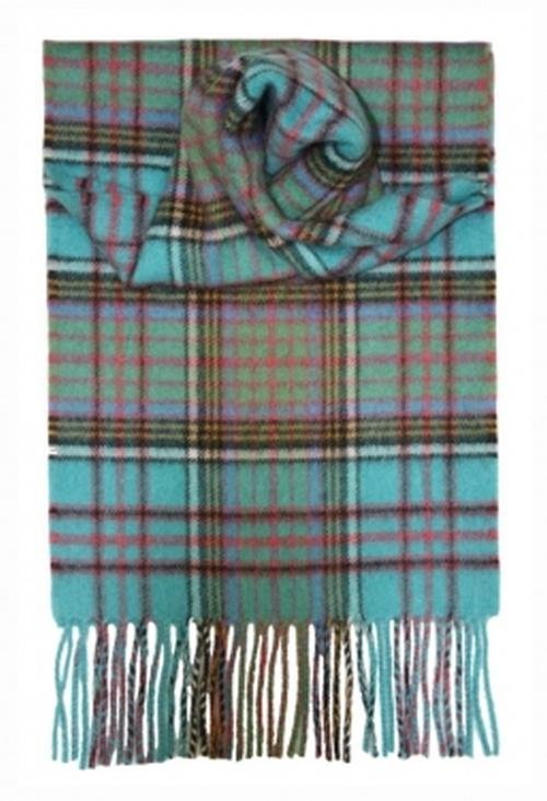 Image 1 of Anderson Ancient Tartan Cashmere Fringed Scarf
