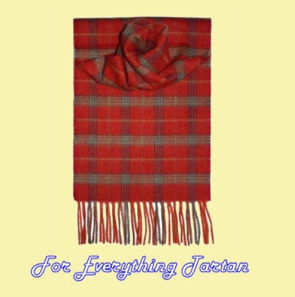 Image 0 of Red Check Luxury Tartan Cashmere Fringed Scarf