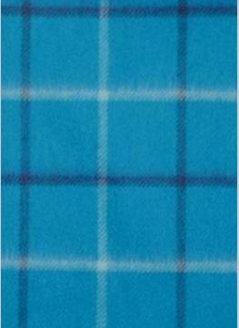 Image 2 of Turquoise Windowpane Luxury Tartan Cashmere Fringed Scarf
