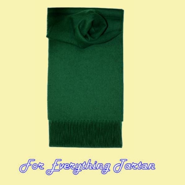 Image 0 of Bottle Green Solid Lambswool Fringed Scarf