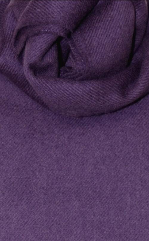 Image 3 of Dark Purple Solid Lambswool Fringed Scarf