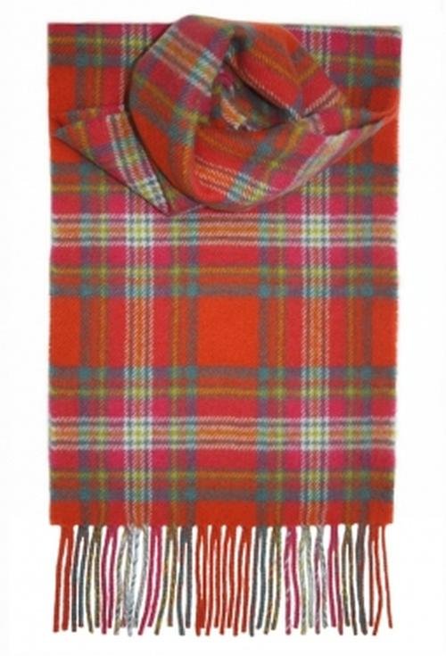 Image 1 of Appletreehall Check Tartan Lambswool Fringed Scarf