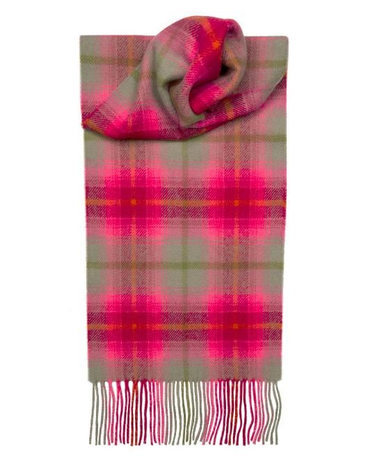 Image 1 of Lilliesleaf Check Tartan Lambswool Unisex Fringed Scarf