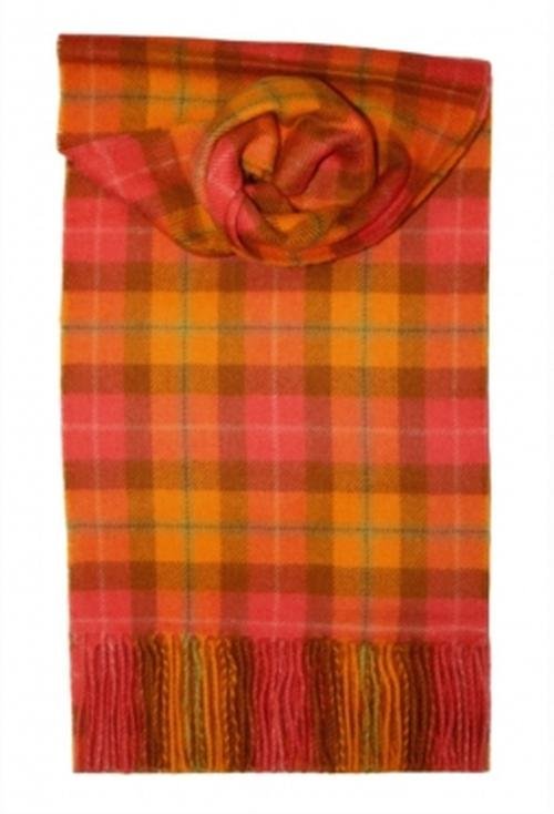 Image 1 of Stanmore Check Tartan Lambswool Fringed Scarf