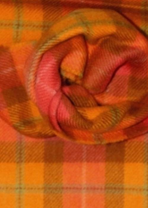 Image 3 of Stanmore Check Tartan Lambswool Fringed Scarf