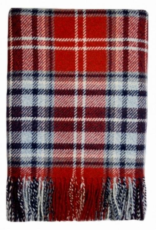 Image 1 of Flag Plaid Luxury Tartan Cashmere Blanket Throw