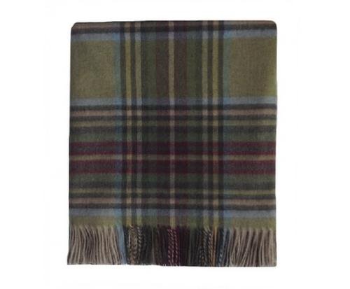 Image 1 of Stewart Antique Luxury Tartan Cashmere Blanket Throw