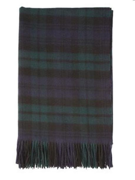 Image 1 of Black Watch Luxury Tartan Cashmere Blanket Throw