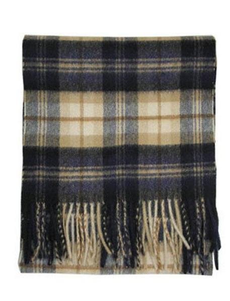Image 1 of Kinloch Anderson House Check Tartan Cashmere Fringed Scarf