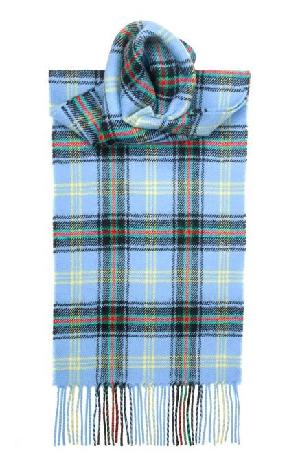 Image 1 of Bell Of The Borders Tartan Lambswool Unisex Fringed Scarf